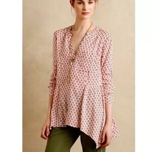Anthropologie Maeve Lauren Print Top